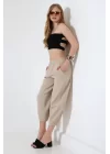 Kadın Yumuşak Doku Premium Şalvar Gabardin Pantolon