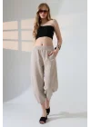 Kadın Yumuşak Doku Premium Şalvar Gabardin Pantolon