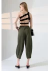 Kadın Yumuşak Doku Premium Şalvar Gabardin Pantolon