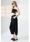 Kadın Yumuşak Doku Premium Şalvar Gabardin Pantolon
