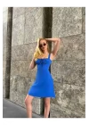 Mini Drapeli Aerobin Astarlı Elbise