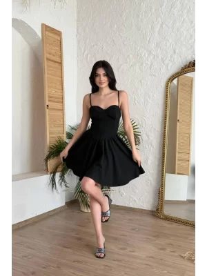Kadın Askılı Mini Elbise