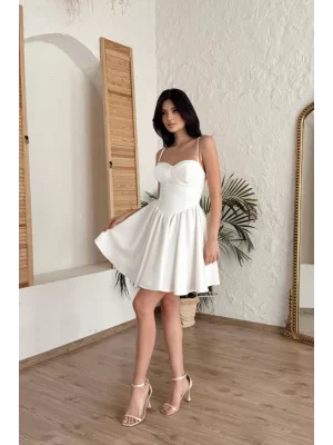 Kadın Askılı Mini Elbise