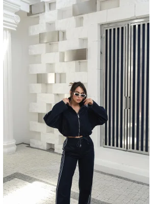 Kadın Denim Ceket-Pantolon İkili Takım