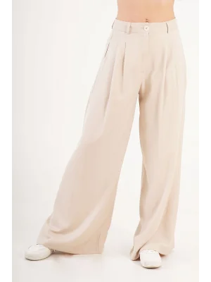 Kadın Piliseli Salaş Bej Pantolon