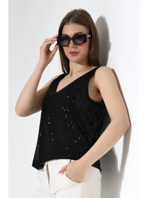 Kadın Pul Payet Askılı Atlet