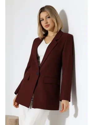 Kadın Tek Düğme Blazer Ceket