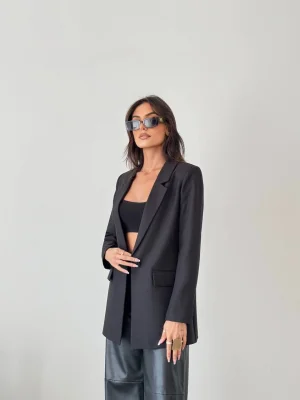 Kadın Tek Düğme Blazer Ceket