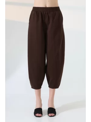 Kadın Yumuşak Doku Premium Şalvar Gabardin Pantolon