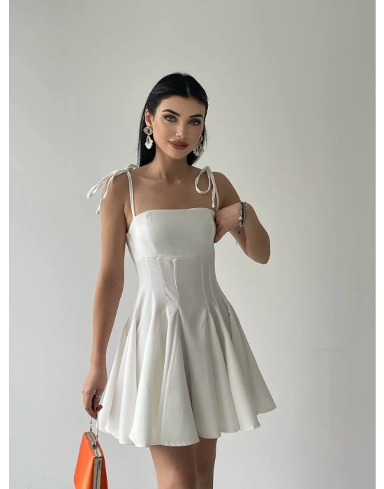 Kadın Askı Detaylı Astarlı Mini Elbise