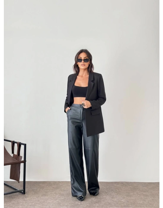 Kadın Tek Düğme Blazer Ceket
