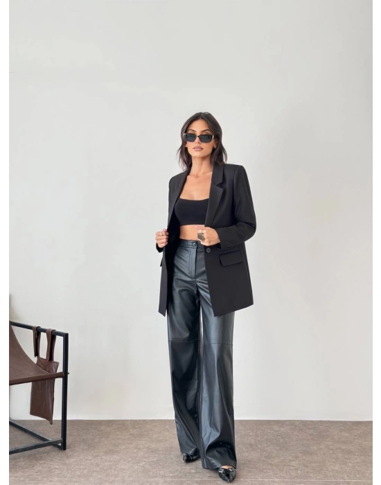 Kadın Tek Düğme Blazer Ceket