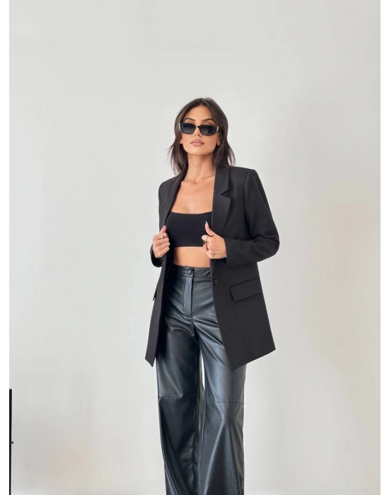 Kadın Tek Düğme Blazer Ceket
