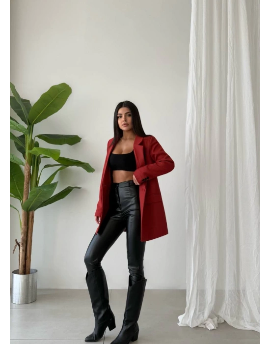 Kadın Tek Düğme Blazer Ceket