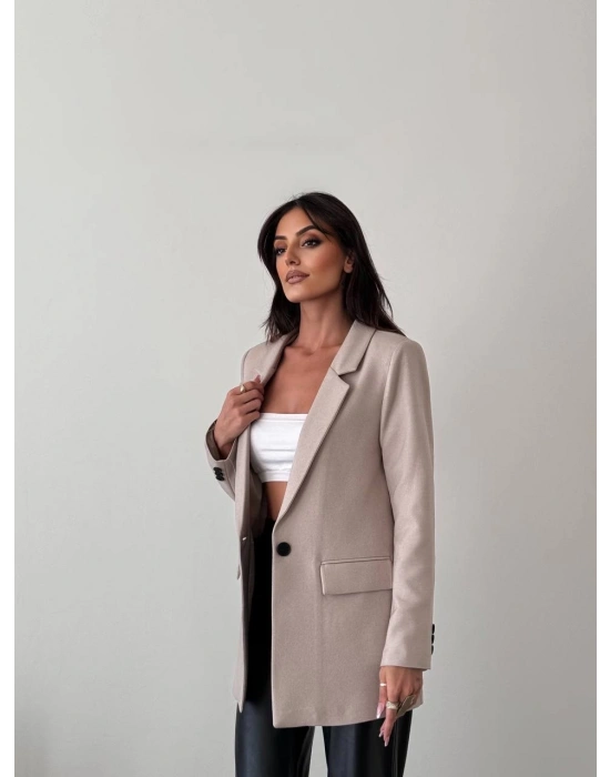 Kadın Tek Düğme Blazer Ceket