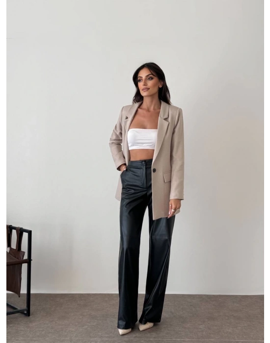 Kadın Tek Düğme Blazer Ceket
