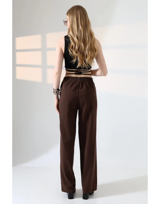 Kadın Yumuşak Doku Premium Gabardin Palazzo Pantolon