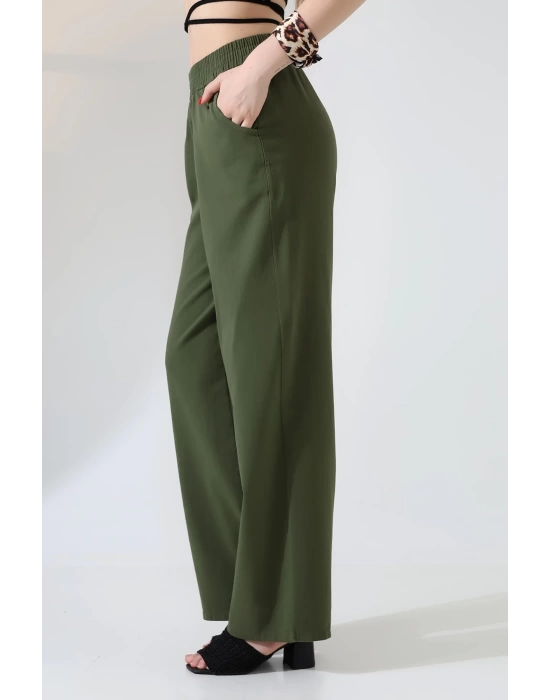 Kadın Yumuşak Doku Premium Gabardin Palazzo Pantolon
