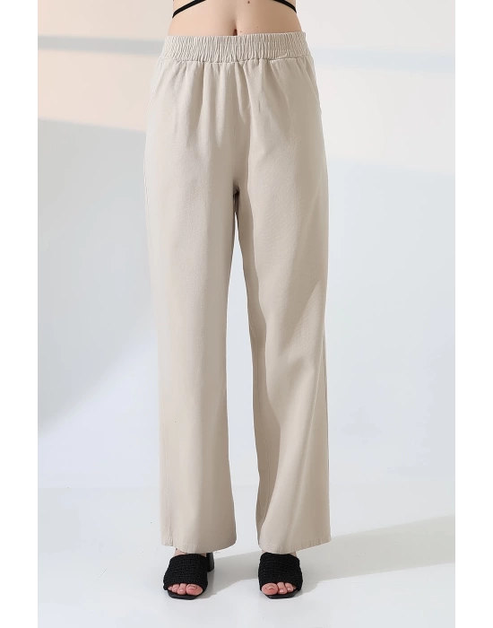 Kadın Yumuşak Doku Premium Gabardin Palazzo Pantolon