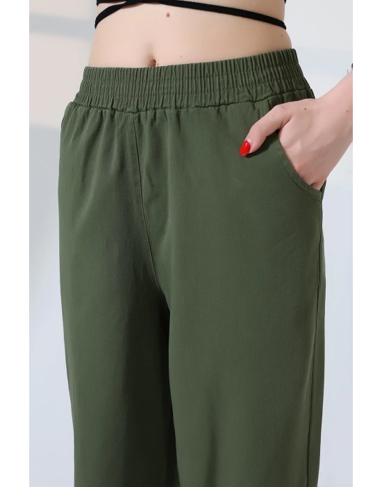 Kadın Yumuşak Doku Premium Gabardin Palazzo Pantolon