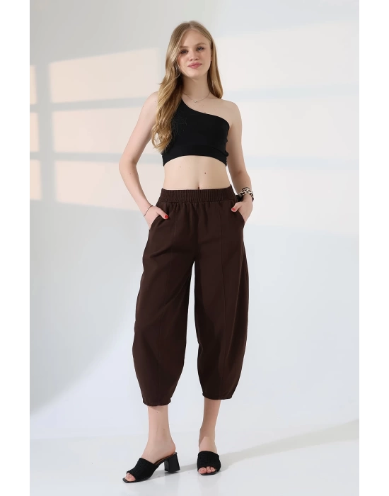 Kadın Yumuşak Doku Premium Şalvar Gabardin Pantolon