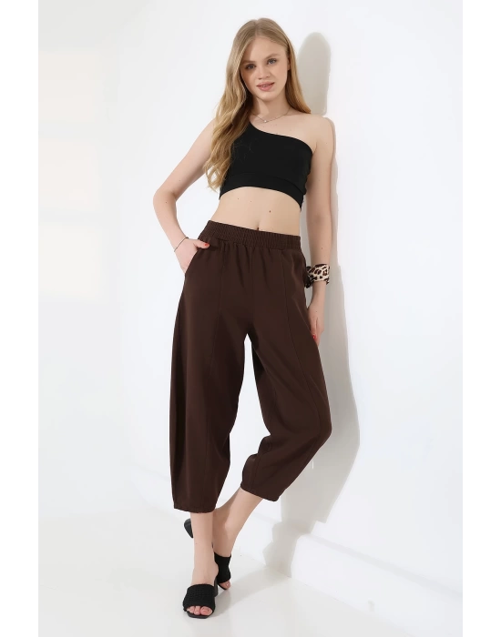 Kadın Yumuşak Doku Premium Şalvar Gabardin Pantolon