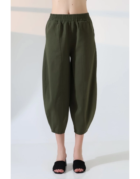 Kadın Yumuşak Doku Premium Şalvar Gabardin Pantolon