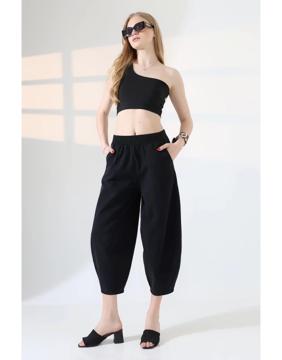 Kadın Yumuşak Doku Premium Şalvar Gabardin Pantolon