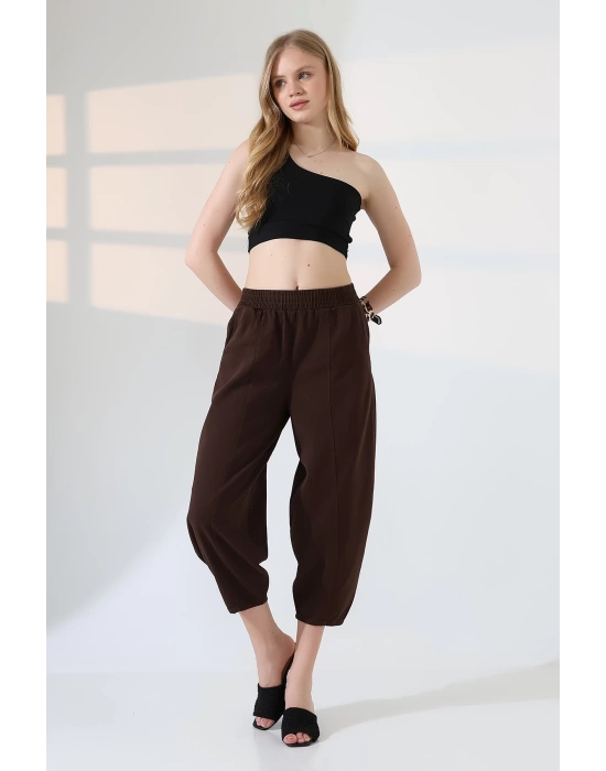 Kadın Yumuşak Doku Premium Şalvar Gabardin Pantolon