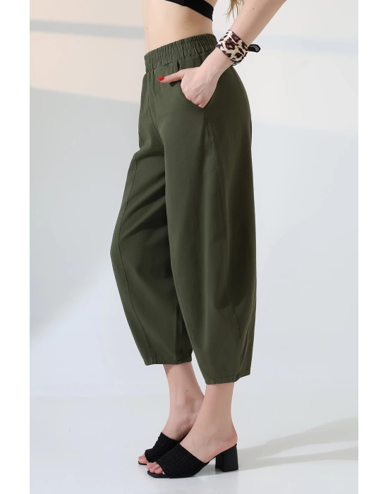 Kadın Yumuşak Doku Premium Şalvar Gabardin Pantolon