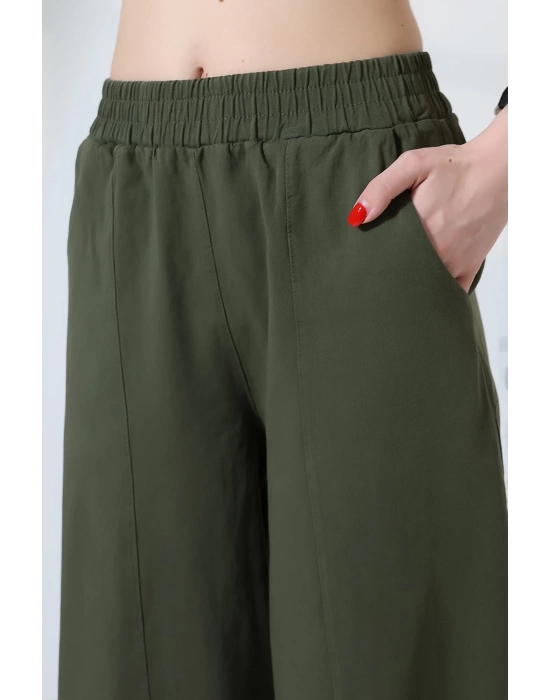 Kadın Yumuşak Doku Premium Şalvar Gabardin Pantolon