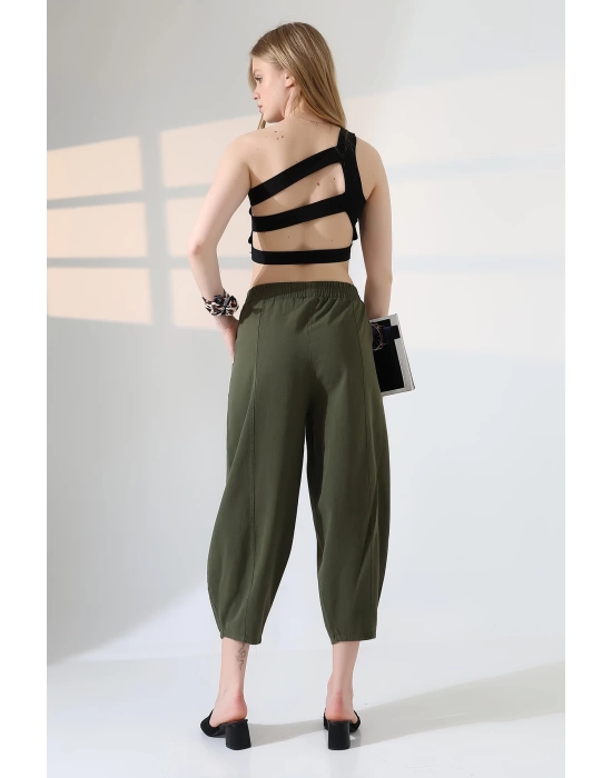 Kadın Yumuşak Doku Premium Şalvar Gabardin Pantolon