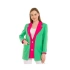 Kadın Astarlı Fuşya Yeşil Blazer Ceket