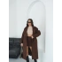 Kadın Kemerli Astarlı Kaşe Kaban