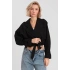 Kadın Kemerli Reglan Kısa Ceket