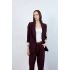 Kadın Kolu Katlamalı Mürdüm Blazer Ceket