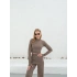 Kadın Parmak Geçmeli Crop-Pantolon 2li Takım