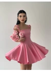 Kadın Askı Detaylı Astarlı Mini Elbise