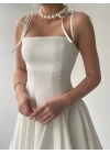 Kadın Askı Detaylı Astarlı Mini Elbise