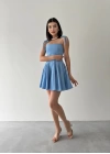 Kadın Askı Detaylı Astarlı Mini Elbise