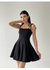Kadın Askı Detaylı Astarlı Mini Elbise