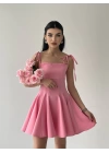 Kadın Askı Detaylı Astarlı Mini Elbise