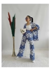 Kadın Desenli Kimono 2li Takım