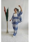 Kadın Desenli Kimono 2li Takım