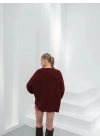 Kadın Düşük Omuz Oversize Triko Kazak