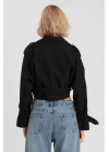 Kadın Kemerli Reglan Kısa Ceket