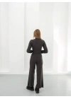 Kadın Parmak Geçmeli Crop-Pantolon 2li Takım