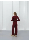 Kadın Parmak Geçmeli Crop-Pantolon 2li Takım