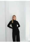 Kadın Parmak Geçmeli Crop-Pantolon 2li Takım