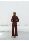 Kadın Parmak Geçmeli Crop-Pantolon 2li Takım